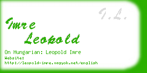 imre leopold business card